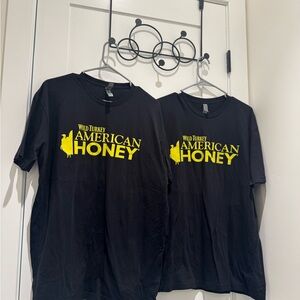 Set of 2 Wild Turkey American Honey XL Black T Shirts